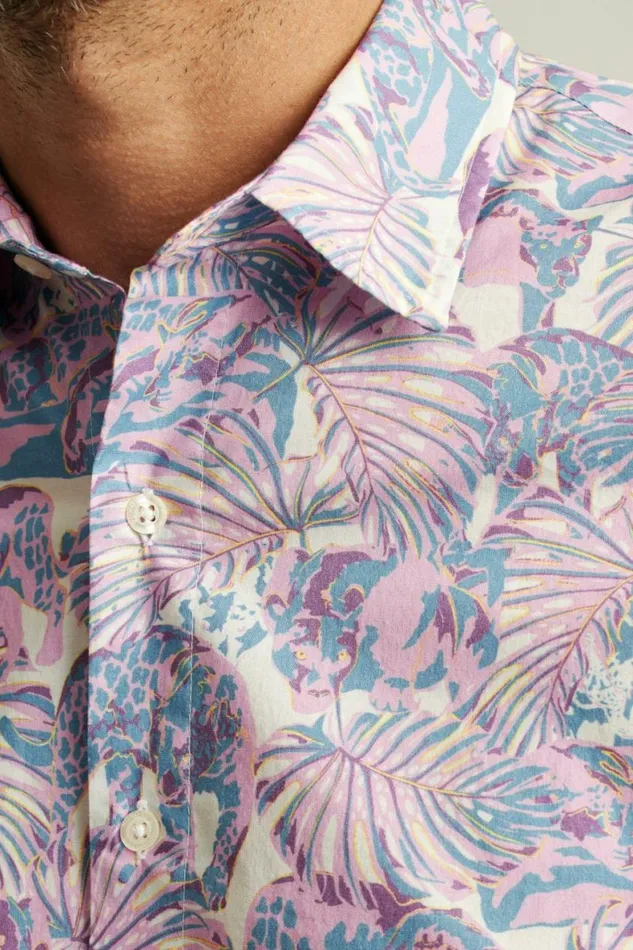 Men Riviera Short Sleeve Shirt Lavender Prowlers Bonobos Short Sleeve Shirts