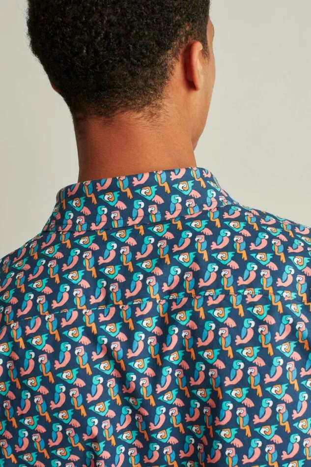 Men Riviera Short Sleeve Shirt Parrot Geo Bonobos Short Sleeve Shirts