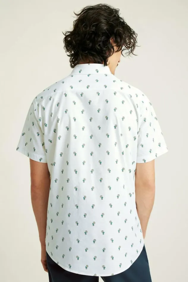 Men Riviera Short Sleeve Shirt White Daisies Bonobos Short Sleeve Shirts