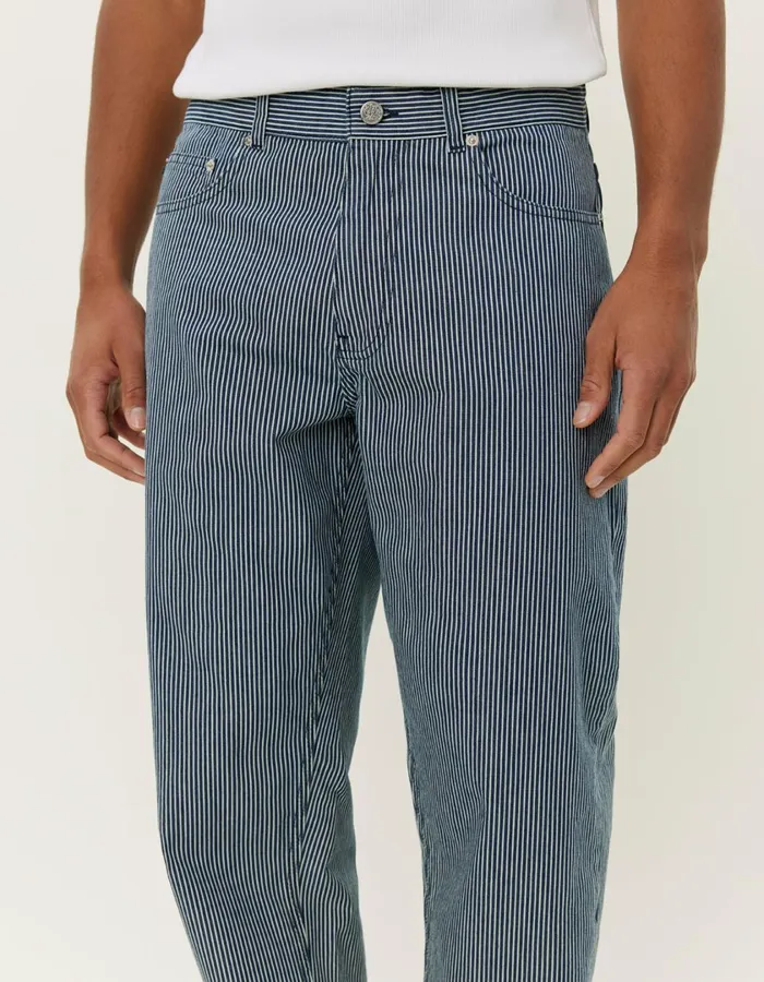 Men Ryder Stripe Pants 8211 NavyIvory Les Deux Pants