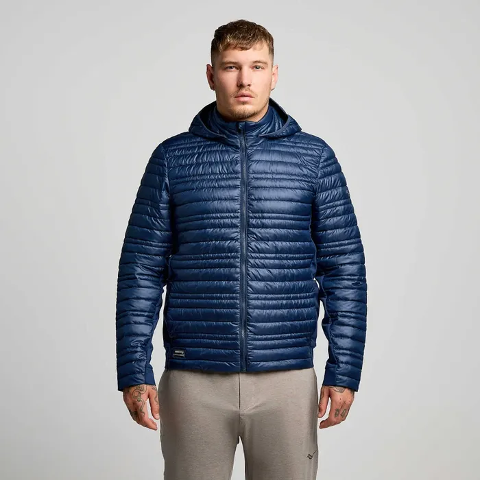 Men Saucony Men8217s Hurricane Insulated Jacket Navy Jackets