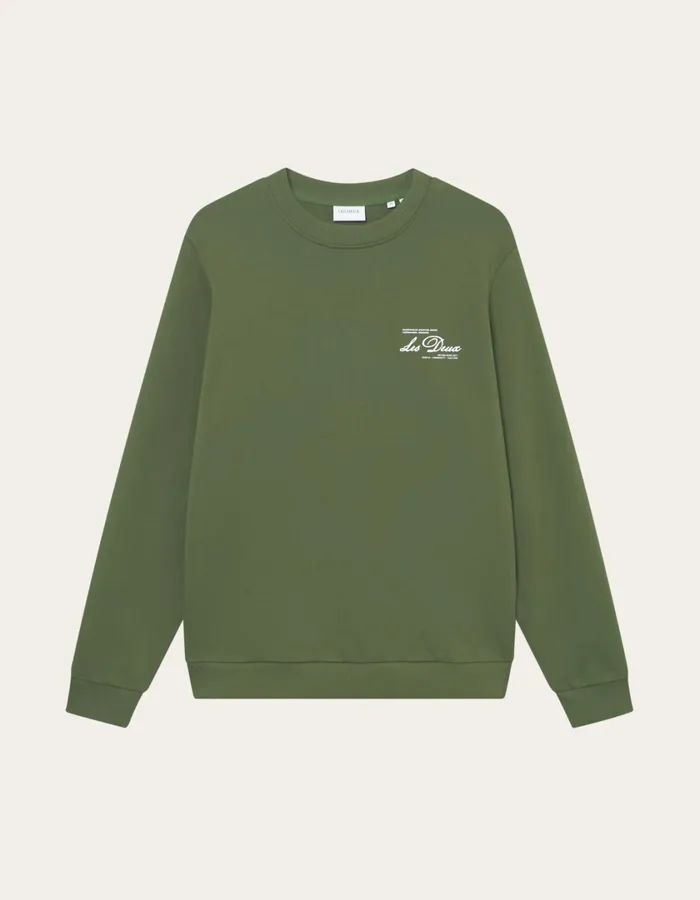 Men Scandinavian Sweatshirt 8211 Chive GreenWhite Les Deux HoodiesSweatshirts Men Scandinavian Sweatshirt 8211 Chive GreenWhite Les Deux HoodiesSweatshirts