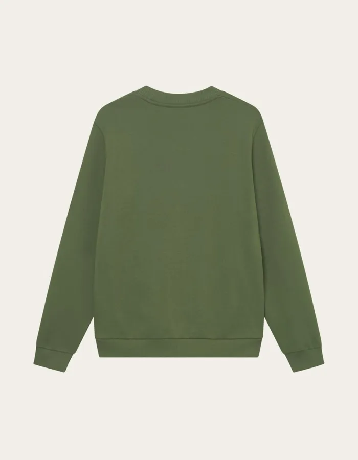Men Scandinavian Sweatshirt 8211 Chive GreenWhite Les Deux HoodiesSweatshirts