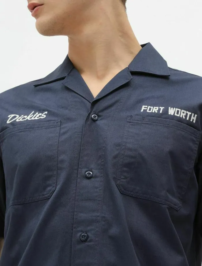 Men Shirts Dickies Halma Shirt Navy Blue