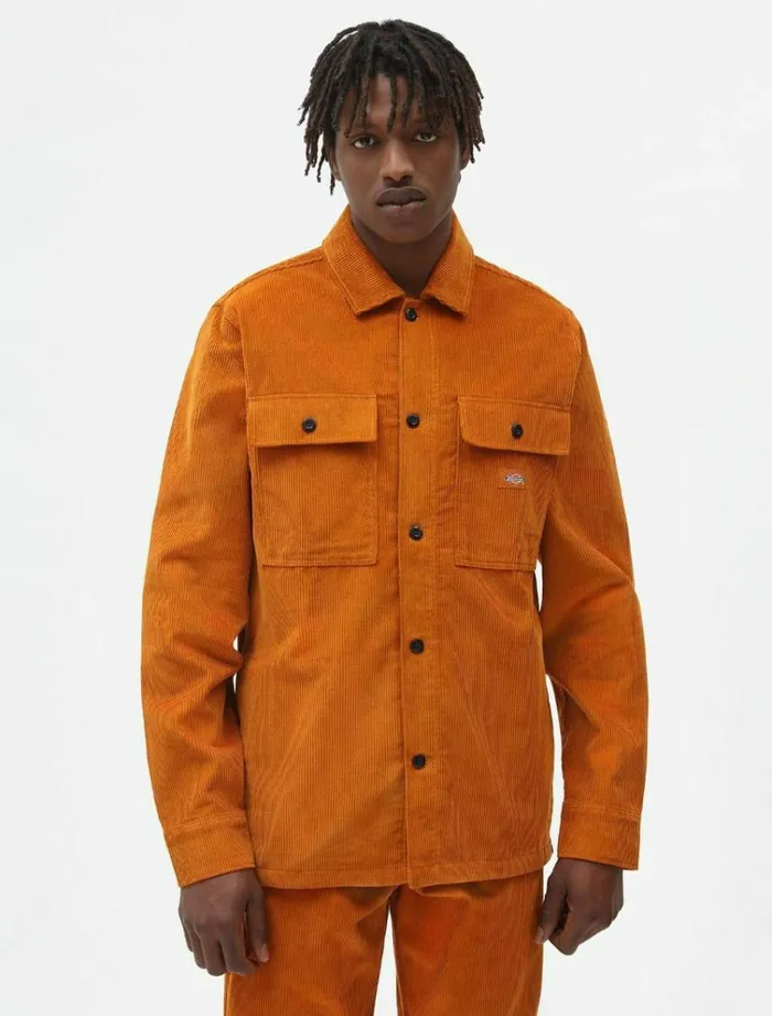 Men Shirts Dickies Higginson Long Sleeve Shirt Pumpk Spice