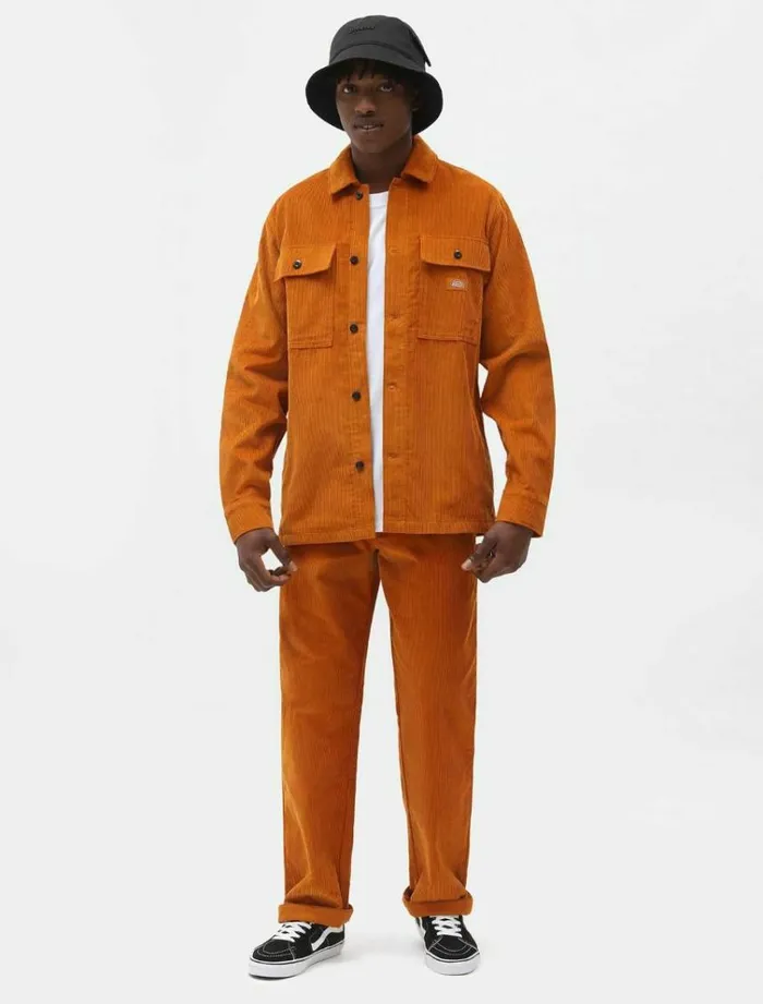 Men Shirts Dickies Higginson Long Sleeve Shirt Pumpk Spice