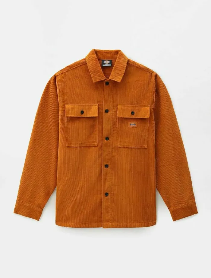Men Shirts Dickies Higginson Long Sleeve Shirt Pumpk Spice
