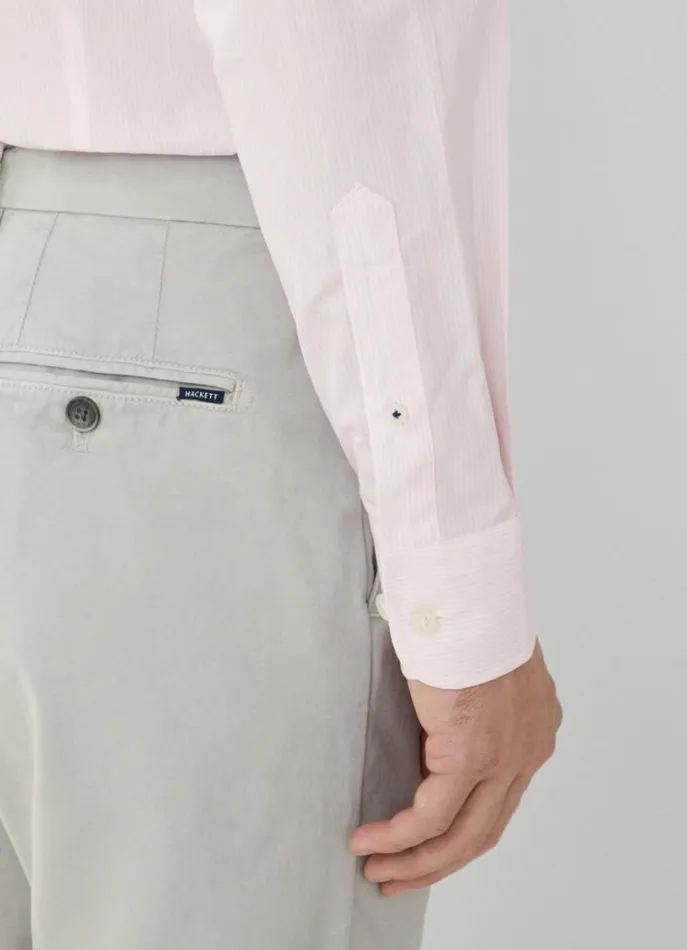 Men Shirts Hackett London Slim Fit Bengal Striped Shirt Pink