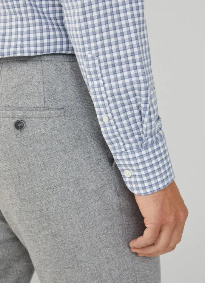 Men Shirts Hackett London Slim Fit Check Shirt Navywhite