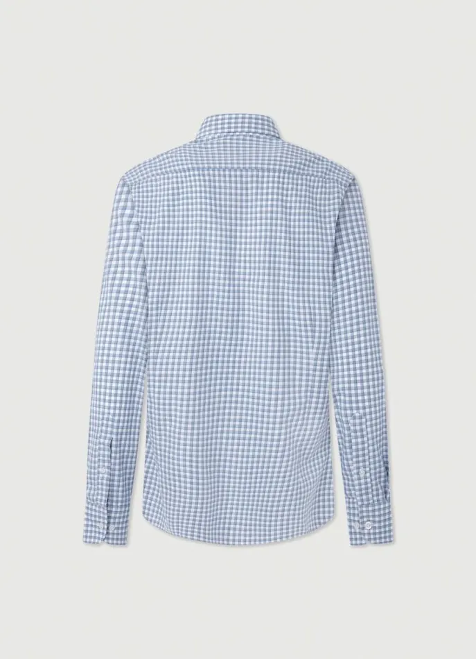 Men Shirts Hackett London Slim Fit Check Shirt Navywhite