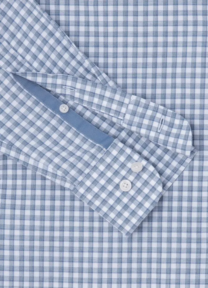 Men Shirts Hackett London Slim Fit Check Shirt Navywhite