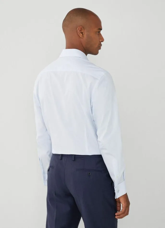Men Shirts Hackett London Slim Fit Striped Shirt Whitesky
