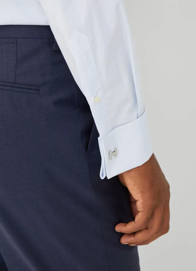 Men Shirts Hackett London Slim Fit Striped Shirt Whitesky