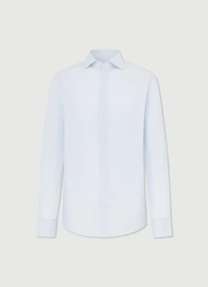 Men Shirts Hackett London Slim Fit Striped Shirt Whitesky