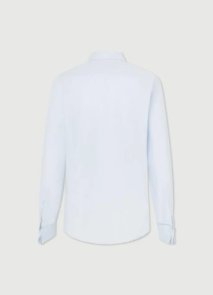 Men Shirts Hackett London Slim Fit Striped Shirt Whitesky