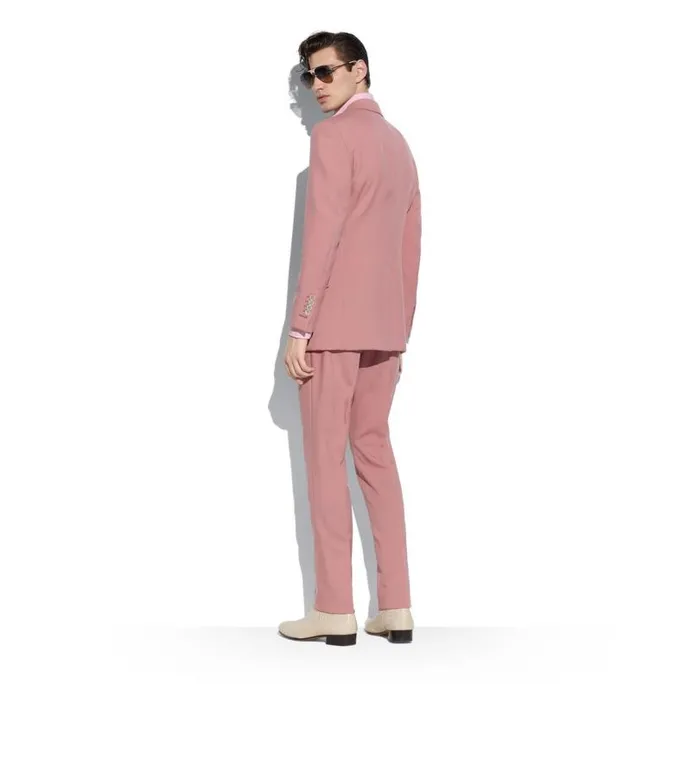Men Shirts Tom Ford Fluid Silk Parachute Slim Fit Shirt Pink