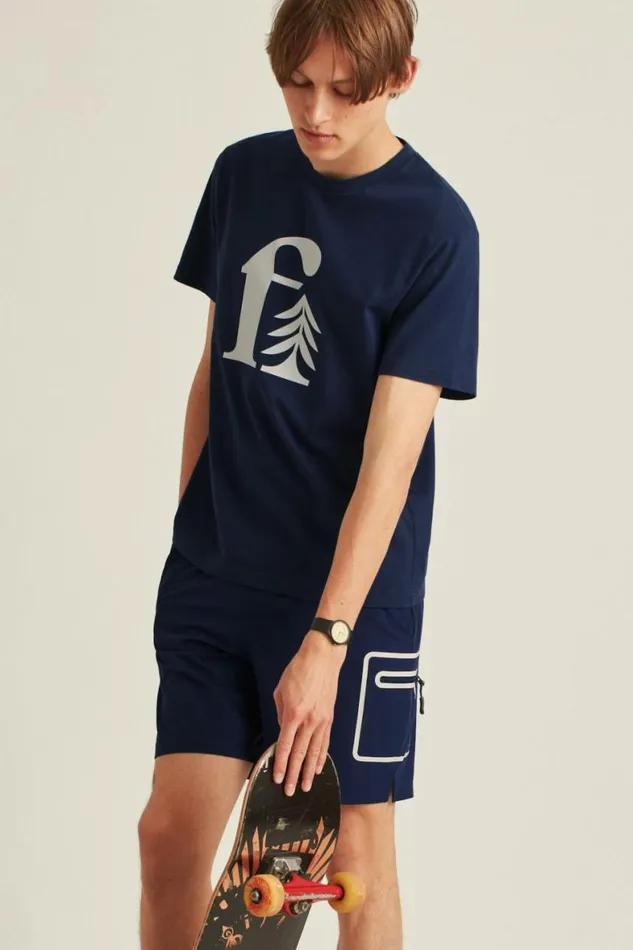 Men Short Sleeve Logo Tee Navy Blue Logo Bonobos Short Sleeve Tees