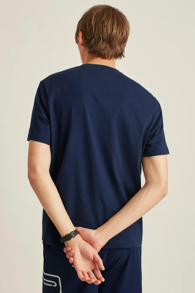 Men Short Sleeve Logo Tee Navy Blue Logo Bonobos Short Sleeve Tees