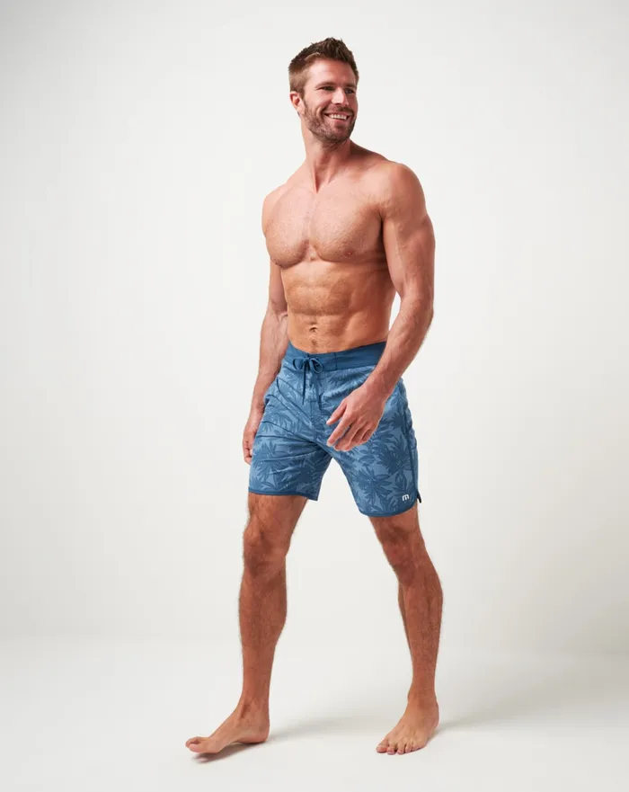 Men Shorts TravisMathew NO WAKE ZONE BOARDSHORT Captains Blue