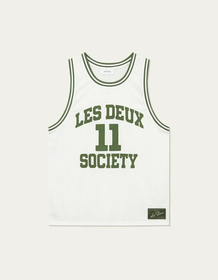 Men Silas Mesh Tank Top 8211 Light Ivory Les Deux Tshirts