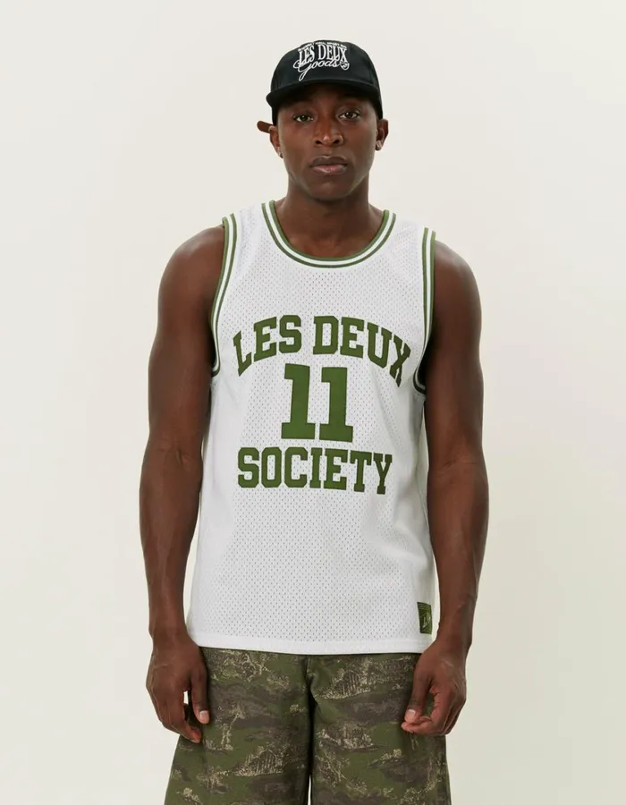 Men Silas Mesh Tank Top 8211 Light Ivory Les Deux Tshirts