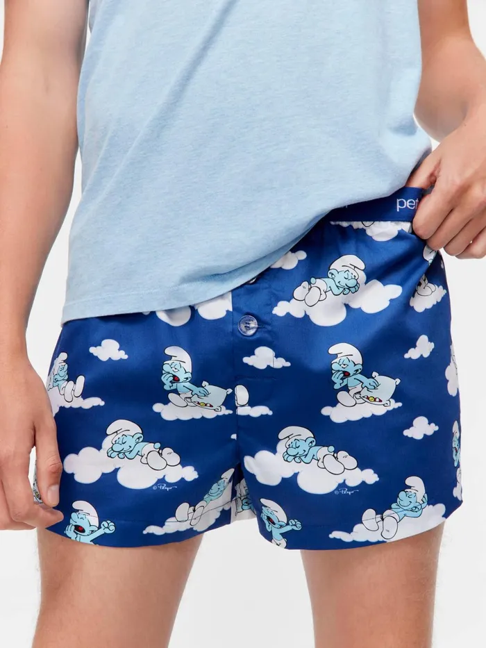 Men Sleepy Smurf Boxer Short Multi Peter Alexander Shorts