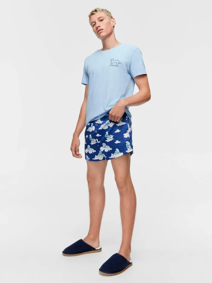 Men Sleepy Smurf Boxer Short Multi Peter Alexander Shorts