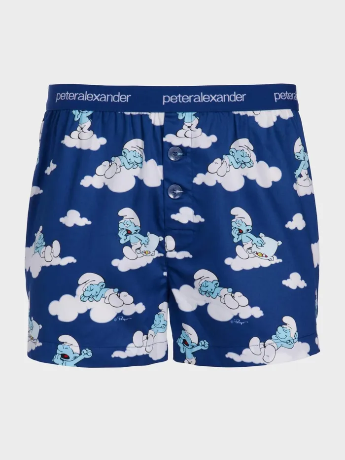 Men Sleepy Smurf Boxer Short Multi Peter Alexander Shorts