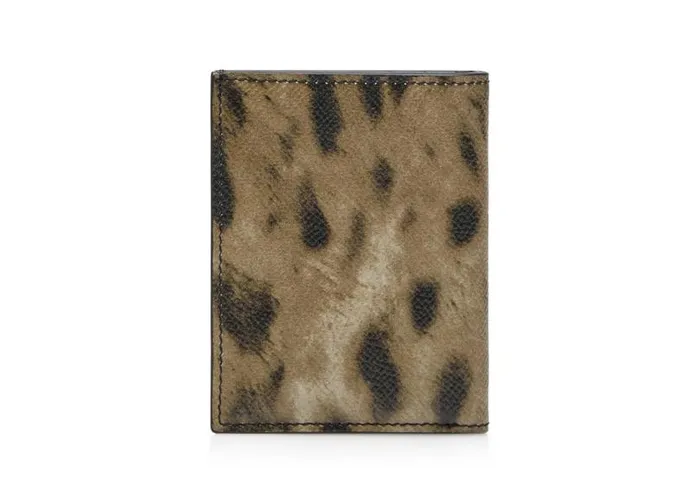 Men Small Leather Goods Tom Ford Distressed Leopard Print Folding Cardholder Distressed Leopard Men Small Leather Goods Tom Ford Distressed Leopard Print Folding Cardholder Distressed Leopard