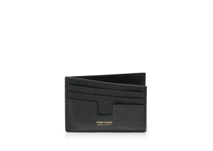Men Small Leather Goods Tom Ford Grain Leather Cardholder Black Men Small Leather Goods Tom Ford Grain Leather Cardholder Black