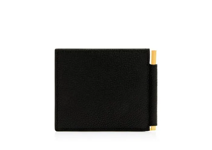 Men Small Leather Goods Tom Ford Grain Leather Money Clip Wallet Black Men Small Leather Goods Tom Ford Grain Leather Money Clip Wallet Black