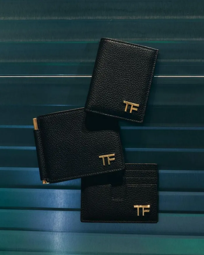 Men Small Leather Goods Tom Ford Grain Leather Money Clip Wallet Black Men Small Leather Goods Tom Ford Grain Leather Money Clip Wallet Black
