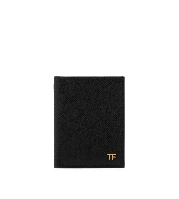 Men Small Leather Goods Tom Ford Small Grain Leather Folding Cardholder
