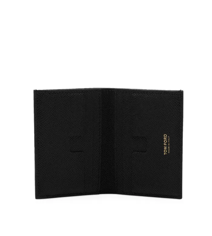Men Small Leather Goods Tom Ford Small Grain Leather Folding Cardholder