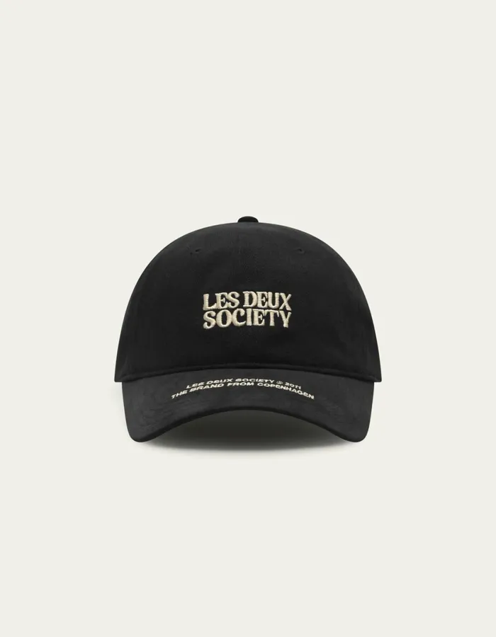 Men Society Dad Cap 8211 BlackIvory Les Deux CapsHats