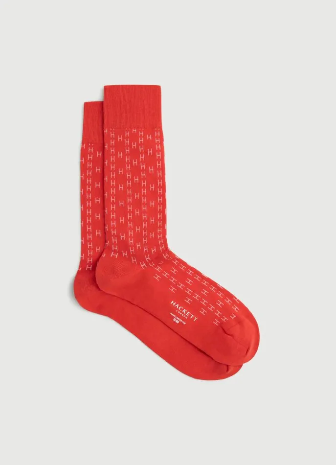 Men Socks and Underwear Hackett London H Cotton Socks Red