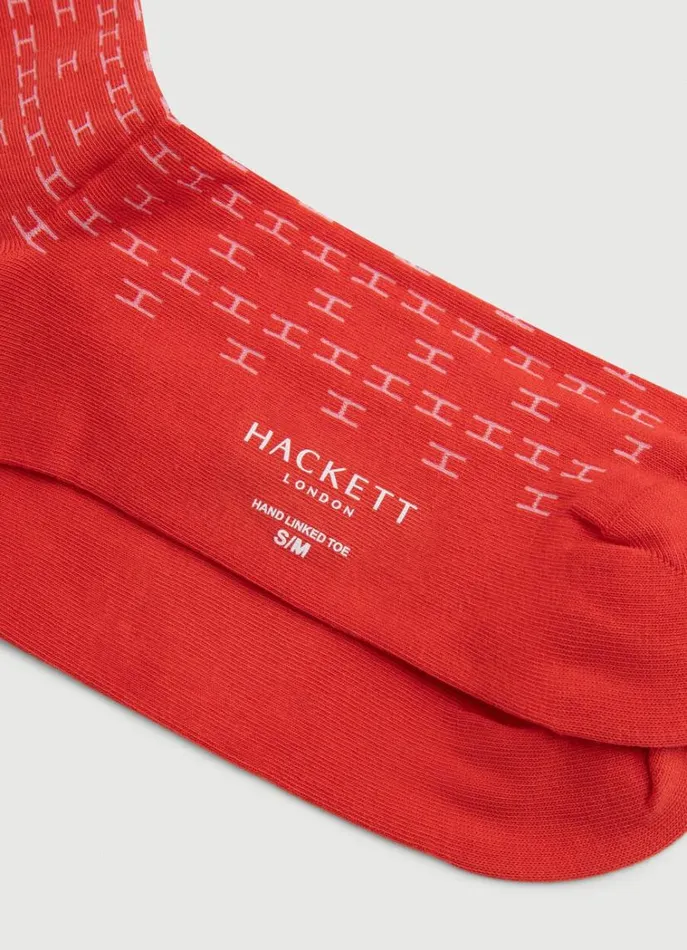 Men Socks and Underwear Hackett London H Cotton Socks Red