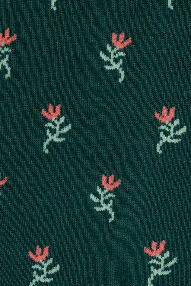 Men Soft Everyday Socks Blue Green Casey Floral Bonobos Socks and Underwear