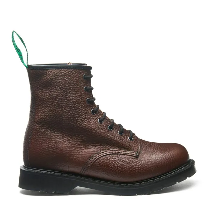 Men Solovair Derby Boots Gaucho Brown Grain 8 Eye Derby Boot