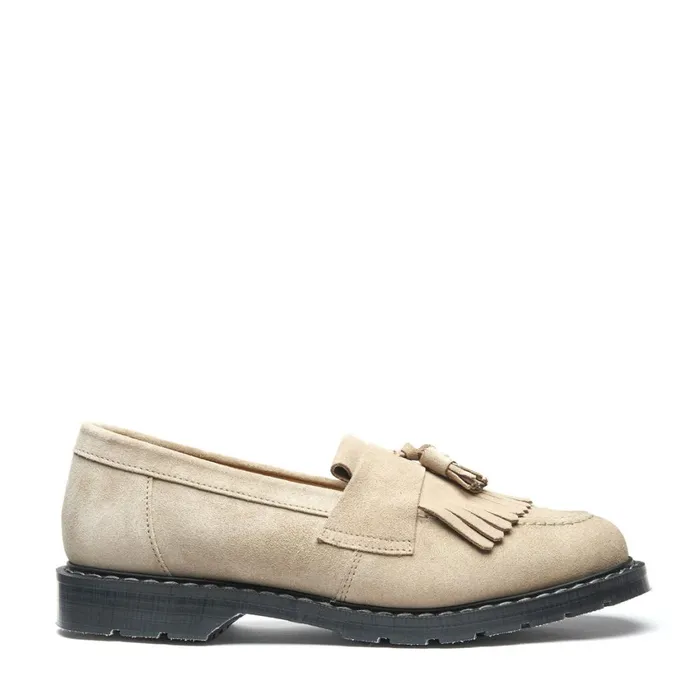 Men Solovair Loafers Sand Suede Tassel Loafer