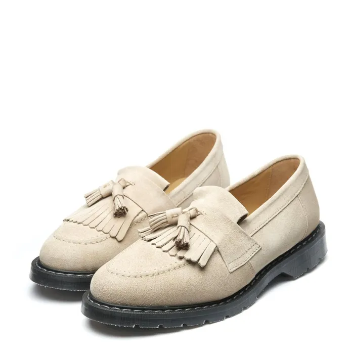 Men Solovair Loafers Sand Suede Tassel Loafer