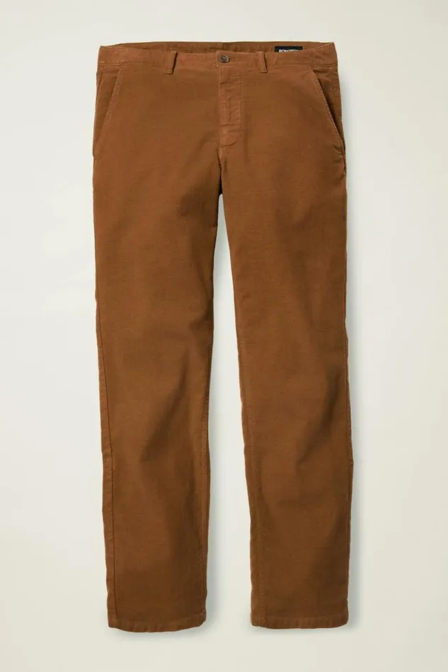 Men Stretch Italian Moleskin Trouser Chestnut Brown Bonobos Dress Pants