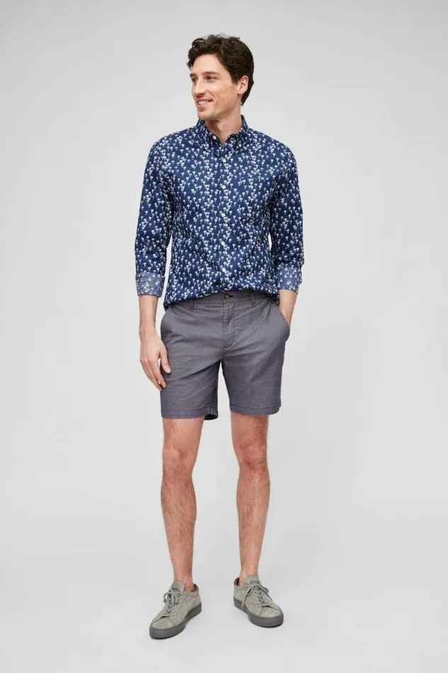 Men Stretch Lightweight Chino Shorts Navy Oxford Bonobos Chino Shorts