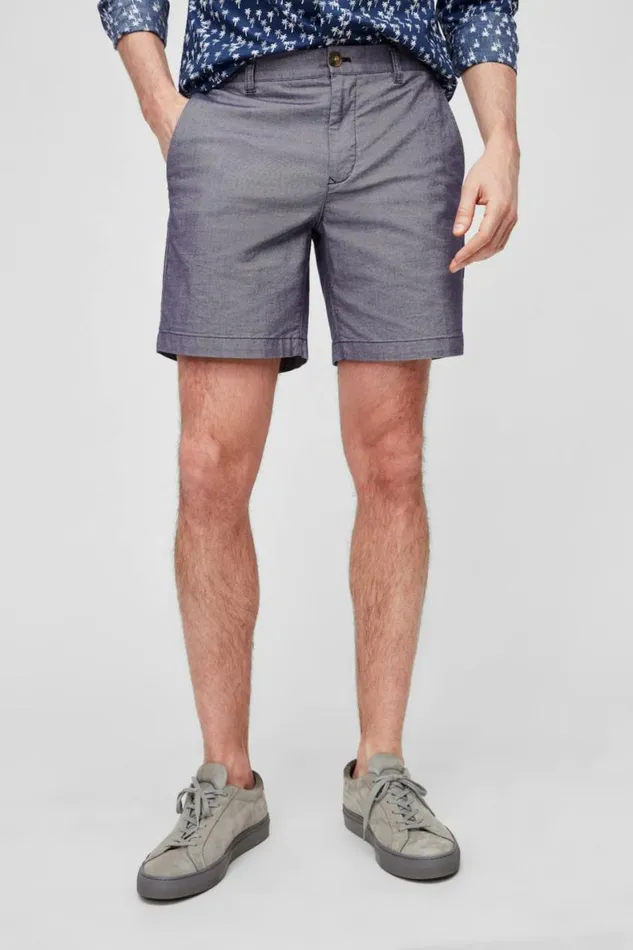 Men Stretch Lightweight Chino Shorts Navy Oxford Bonobos Chino Shorts