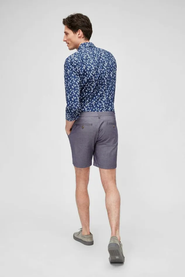 Men Stretch Lightweight Chino Shorts Navy Oxford Bonobos Chino Shorts