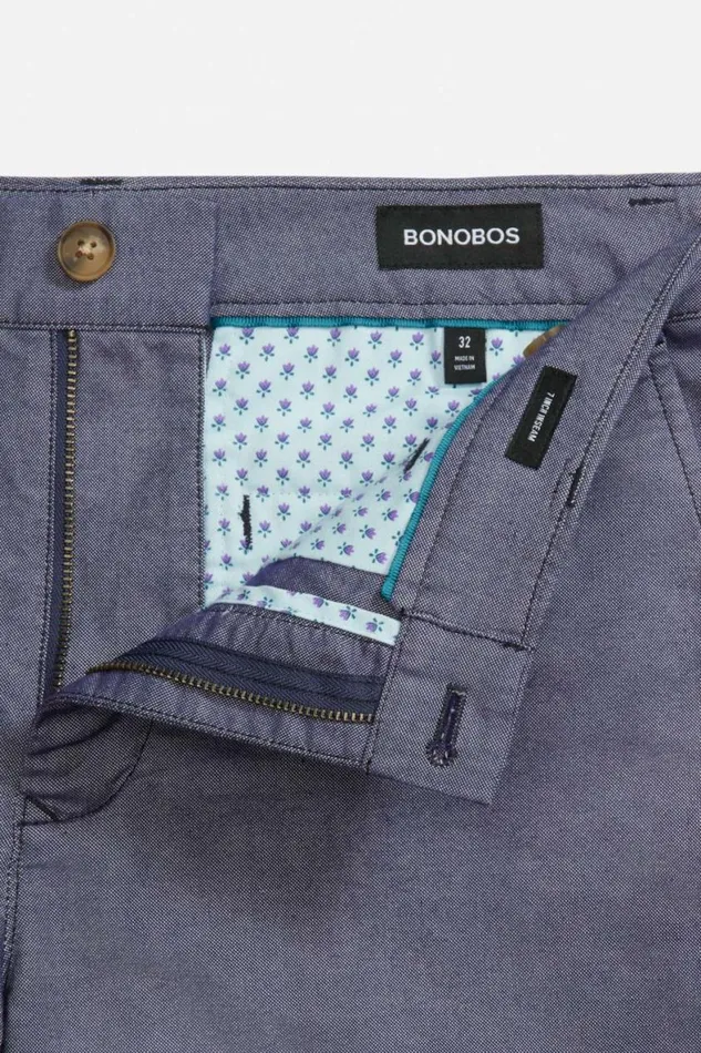 Men Stretch Lightweight Chino Shorts Navy Oxford Bonobos Chino Shorts