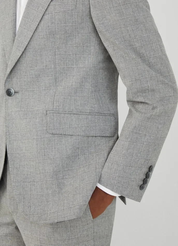 Men Suits Hackett London Prince Of Wales Checked Suit Mid Grey