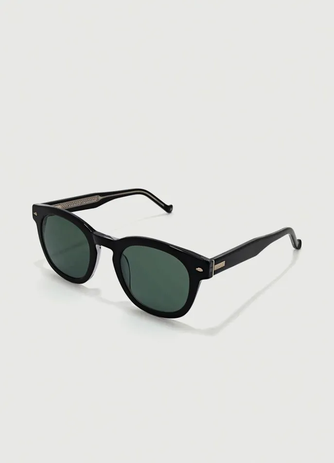 Men Sunglasses Hackett London Round Sunglasses Black