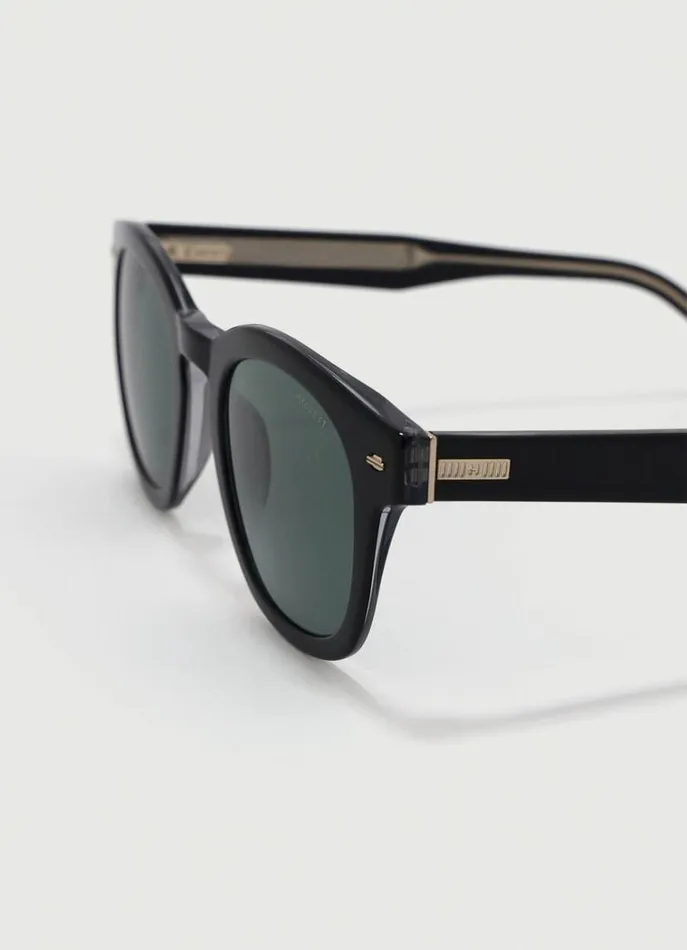 Men Sunglasses Hackett London Round Sunglasses Black