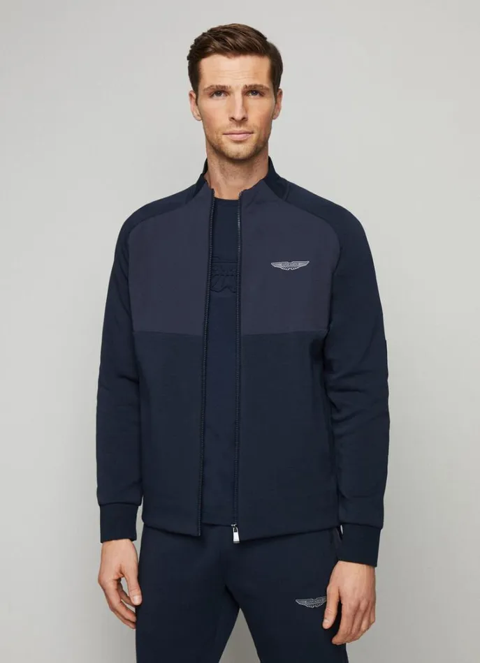 Men Sweatshirts Hackett London Aston Martin Sports Jacket Navy